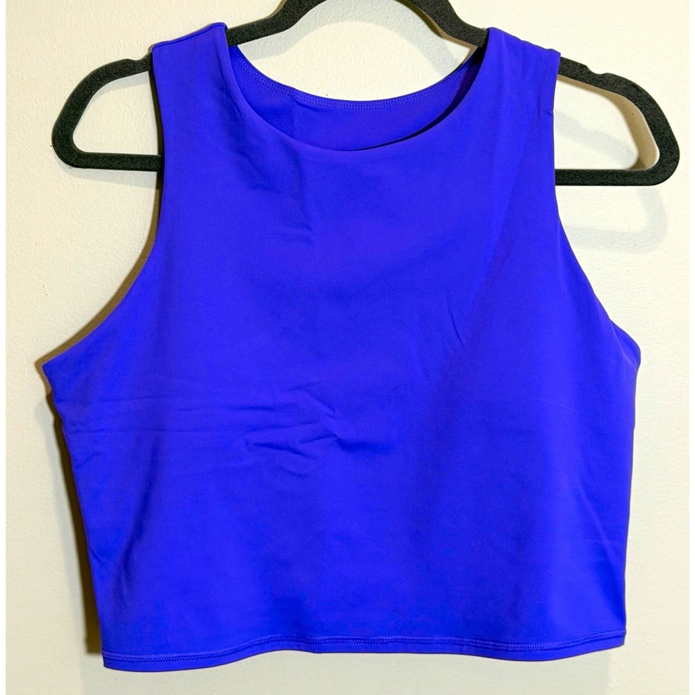 Comfrt High Neck Crop Tank Womens 2XL Ultra Violet Purple Racerback CT136
